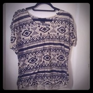 Black & white blouse